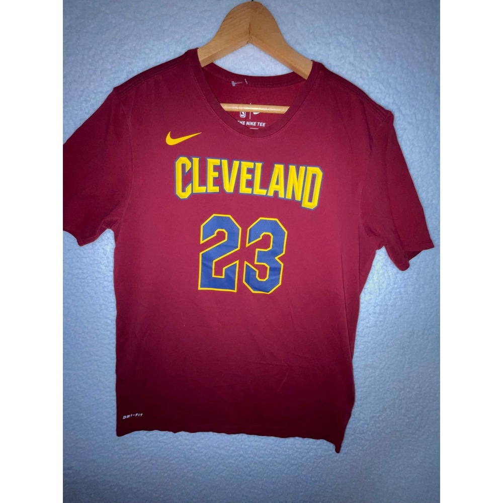 Nike LeBron James Cleveland Cavaliers 23 Dri-FIT Shirt Mens Large Maroon NBA